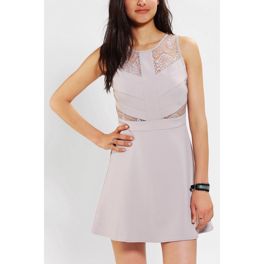 Sparkle and Fade Lace Inset Bodycon Dress